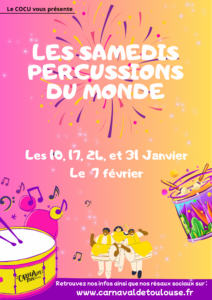 Affiche Samedis Percussions du Monde